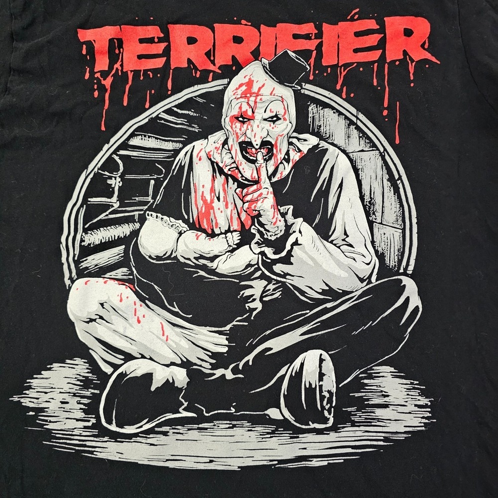 Terrifier Art the Clown‎ Black Short Sleeve Cotton T-Shirt Men's M